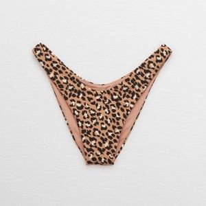 Aerie Leopard SuperHighCut Cheekiest Bikini Bottom